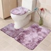 3Pcs Bathroom Rug Set Soft Non Slip Toilet Lid Cover