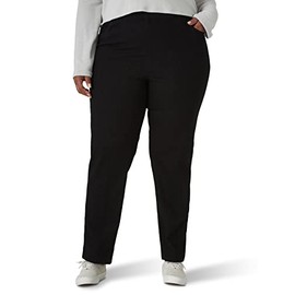 Chic Classic Collection womens Plus Cotton Pull-on Pant With Elastic Waist Jeans, Black Denim, 24 Petite US