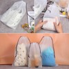 Drawstring Shoe Bag, White, shoe bag