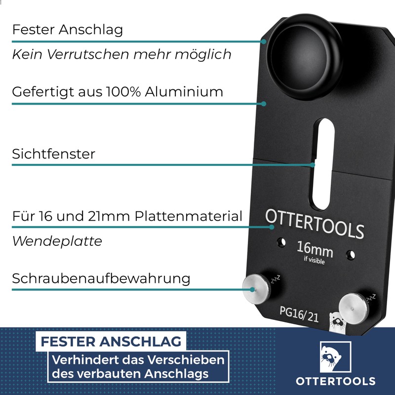 Ottertools - PG16/21 Domino precision stop for 16 and 21
