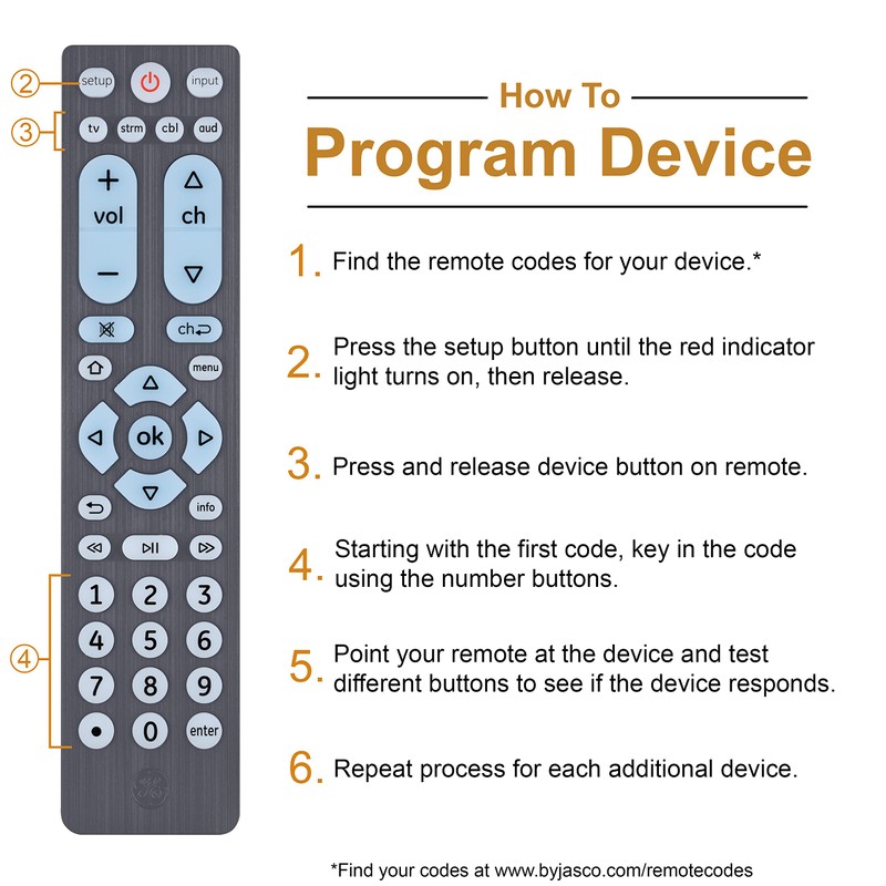 GE Universal Remote for Seniors, Elderly and Visually Impaired, Simple