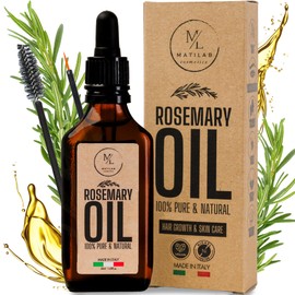 Rosmarinöl Haare Stimuliert Haarwachstum Beugt Haarausfall Mann/Frau Rosemary Oil For Hair Growth Kopfhaut Pflege Serum Rosmarin Verdichtet Augenbrauen Wimpern Beseitigt Juckreiz Öl Made in Italy