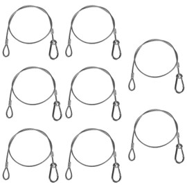 Stainless Steel Safety Cable Lock,Security Steel Cable Heavy Duty Cable Wire with Carabiner Lock Flexible Cable for Luggage Lock Hanging Light Plants Picture