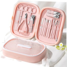 Handaloy Manicure Set, Nail Clippers and Portable Beauty Tool Set, Stainless Steel Manicure Pedicure Set, 18 in 1 with High-Quality Gift Box, Ideal for Home, Workplace, Outdoor, Travel