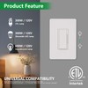 Wengart (BAK012C) Dimmer Switch for LED/CFL Lights, Single Pole or