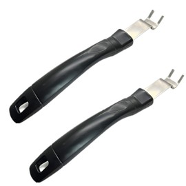 2 Pieces Grill Grate Lifter Gripper, Stainless Steel Grate Grabber Grill Grate Gripper Picker Barbecue Grid Lifter Gripper Picker Grill Grate Lifter Tool for Most Charcoal Grills and Gas Grills