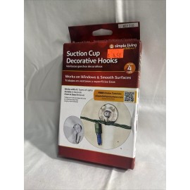 Simple Living Suction Cup Decorative Hooks