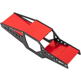 ShareGoo Aluminium Chassis Frame Kit Rocks Cage Body Shell Compatible with 1/24 Axial SCX24 90081 AXI00001 AXI00002 AXI00005 AXI00006 RC Crawler Upgrade Parts (Red)