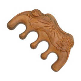 Ipetboom Natural Sandalwood Hair Comb Anti-static Wide Tooth Massage Blood Circulation Craft Perfect Present for Family