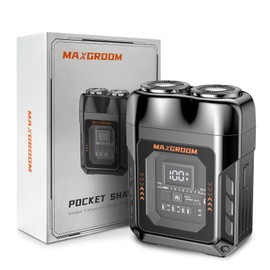 MAXGROOM Men's Shaver, 8500 Series, Rotating, IPX7 Washable, Shaving, LED Display, Low Noise, Convenient Carrying, Business Trips, Travel, Present, In-Car Use, Japanese Instruction Manual (English