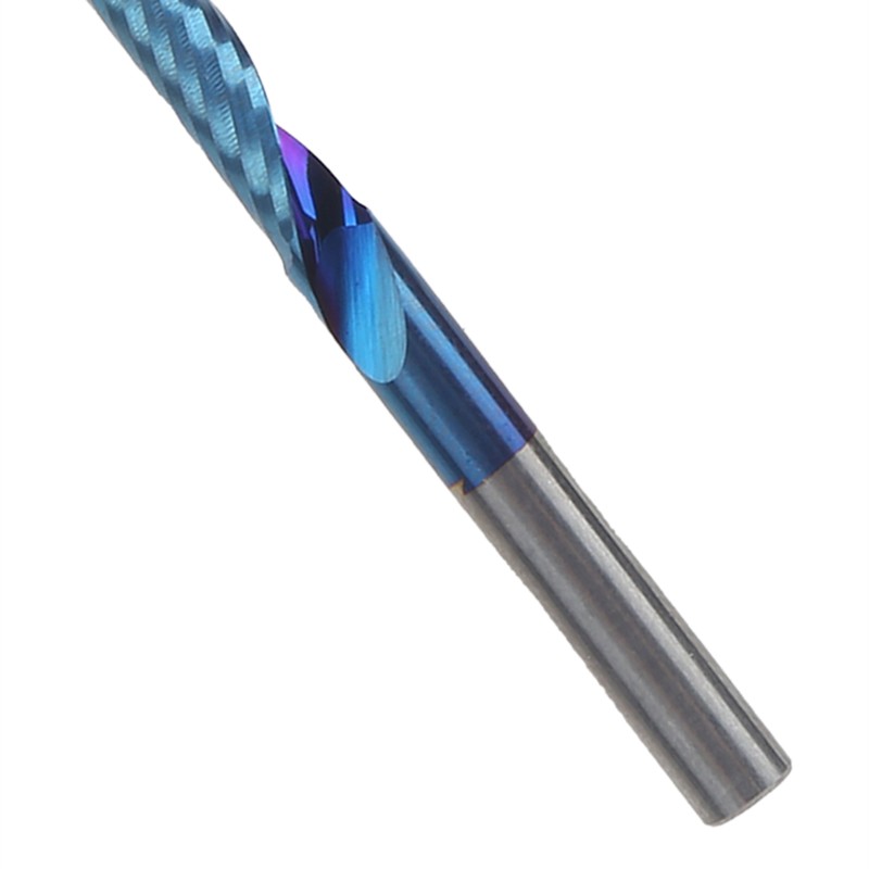 Single Flute Cutter Tungsten Steel Spiral End Mill Straight Shank