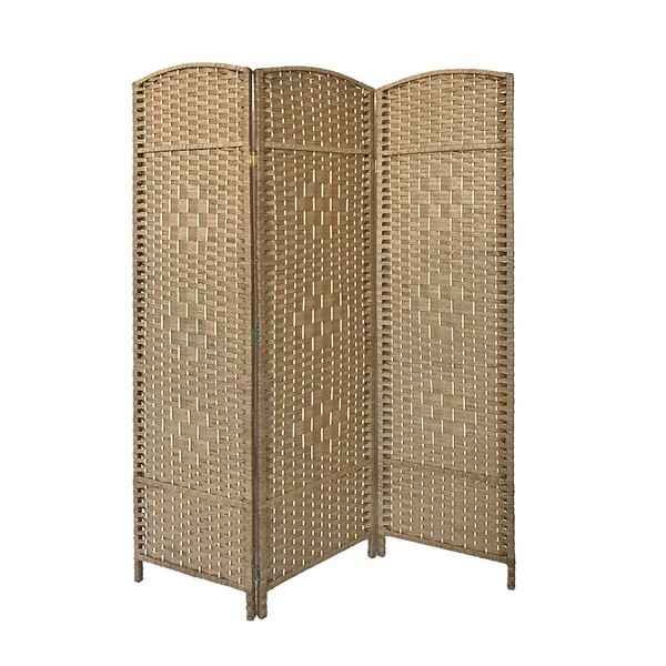 Natural 3 Panel Wicker Room Divider Hand Made Privacy Screen Living Room Separator Partition