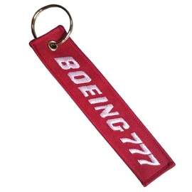 Boeing 777 Jumbo Jet Passenger Model Aircraft Aerospace Aviation Design Manufacturer Air Airplane Airline Flight Keychain Key Tag Chain Fob Ring