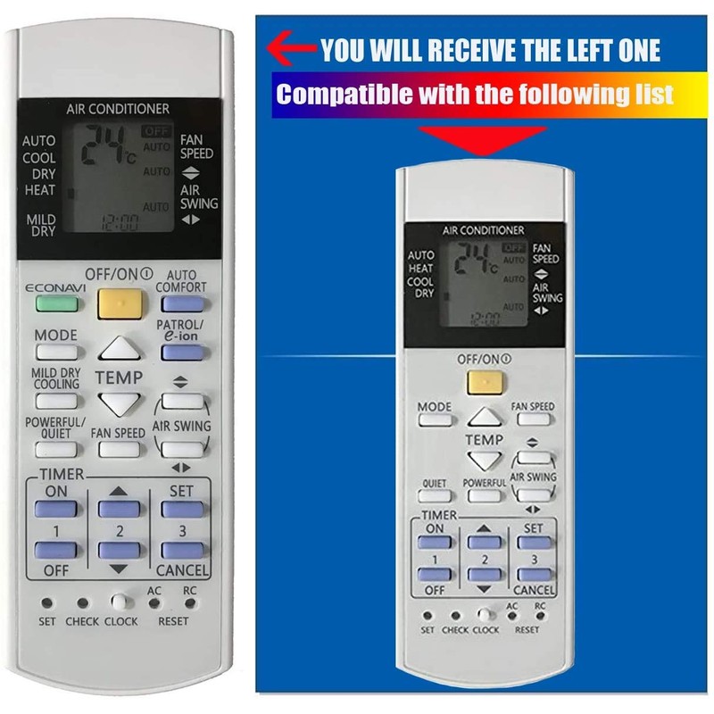 CHOUBENBEN Replacement for Panasonic Air Conditioner Remote Control CS-E18JKK CS-E18NKUA