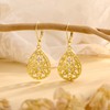 ALEXCRAFT Drop Round Earrings Gold Silver 925 Hanging Hollow Flower