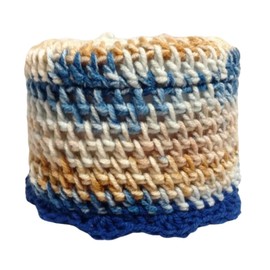Toilet Paper Cover Retro Multiple Colors Blue Round Bathroom Crochet Handmade