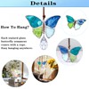 H&D HYALINE & DORA Indoor Butterfly Tiffany Style Stained Glass