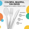 Exquisite Disposable Clear Plastic Knives 50 Pcs - Heavy Duty