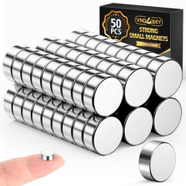 VNDUEEY Strong Magnets, Pack of 50, 8 x 3 mm Magnets for Magnetic Board, Fridge, Crafts, Small Magnets for Home, Work, Photos, Whiteboard Magnets