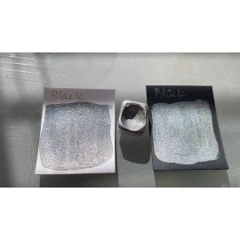 KC Beauties Handmade DIY Watercolor Paint Quarter Pan holographic Black