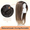 Peonymebeauty Blonde Hair Topper for Women, 6.5"X6.5" Big Base Topper