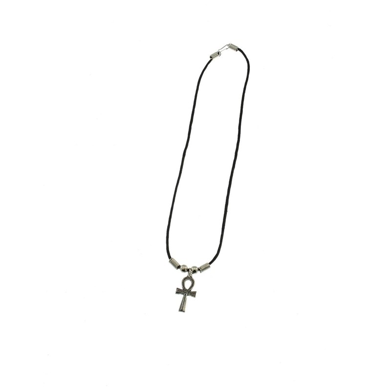 Zac's Alter Ego Egyptian Ank Pendant on Wax Cord Necklace