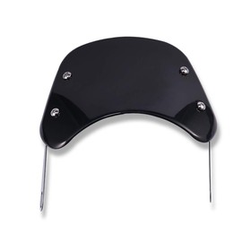 Universal motorcycle windshield Windscreen deflector for 5 '' - 7 '' headlights motorcycle (Black)