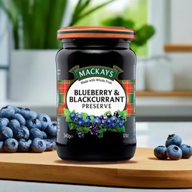 MACKAYS Blueberry & Black Currant Preserve, 12 Ounce