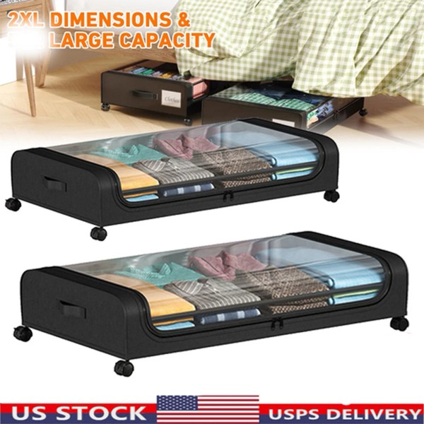 Does Not Apply 4Pack Under Bed Storage Rack Square Design