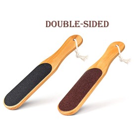 MIVVA® Pedicure Tools For Dead Skin Callus Remover Double Sided Wooden Scrubber for Women and Men, 35 Grams, Pack Of 1