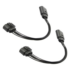 Cahuczlhoz 2Pcs 14 to 10 Pin Xenon HID Headlight Connector Adapter for 2015 VW Jetta NEW