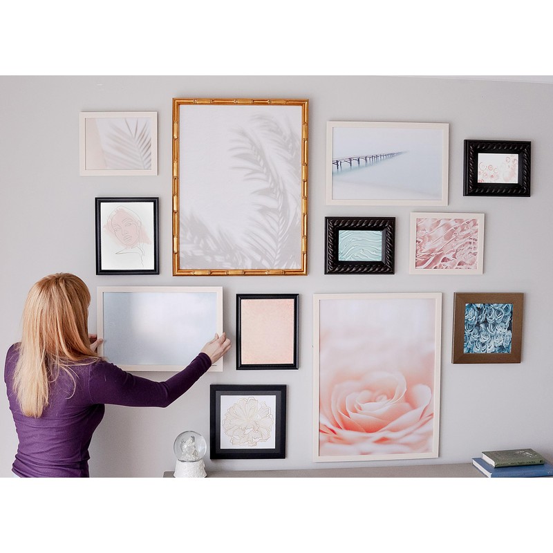 Poster Palooza 12x12 Frame Gold Bamboo Solid Wood Square Picture