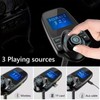 Wireless 5.0 Car Bluetooth FM Transmitter, 1.44" Display Flexible Gooseneck,
