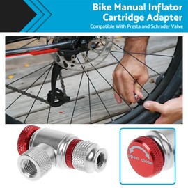 ALL IN RED BOX CO2 Bike Tire Inflator Compatible with Presta and Schrader Valve Bicycle Pump for Mountain Bikes