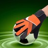 Kids Children Goalkeeper Glove NOn Slip Latex Soccer Finger Gloves(Orange