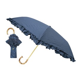 Kamiojapan 787018 PT Full Blackout 3-fold Umbrella/Denim Style Ruffle NV