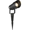 Knightsbridge Round Exterior Decorative GU10 Garden Spike Light, Black