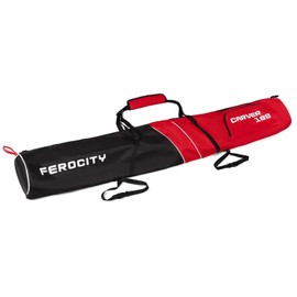 Ski Bag Ski Bag for 1 Pair of Skis 180 cm Long Ski Storage for Ski Transport Bag in Red and Black [053]
