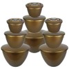 Just Pudding Basins Plastic Pudding Basins Gold Nuggets Collection, 3X
