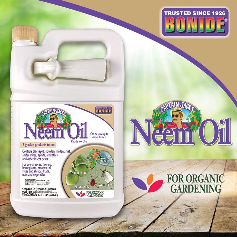 Bonide Captain Jack's Neem Oil, 128 oz Ready-to-Use, Multi-Purpose Fungicide,