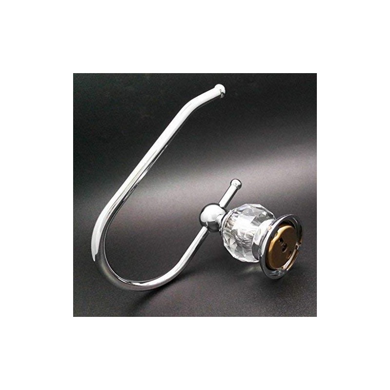 Kabter Crystal Series Brass Toilet Paper Roll Holder, Polished Chrome