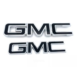GM Grille Tailgate Emblem Black Chrome for 2015-19 GMC Sierra 1500 2500HD 3500HD