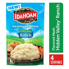 Idahoan® Mashed Potatoes seasoned with Hidden Valley® Original Ranch®, 4 oz (Pack of 12)