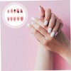 Healvian Short Oval Thick Nails Press on Set 24pcs Natural