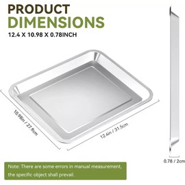 COWHERDING Stainless Steel Baking Tray Pan Compatible With Cuisinart Toaster Oven For Air