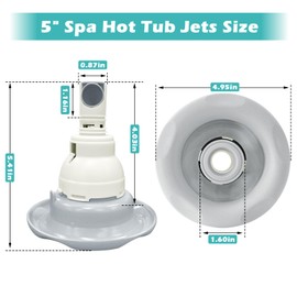 Sthovd 212-7639-STS Hot Tub Replacement Jets 5" Spa Hot Tub Jets 3P