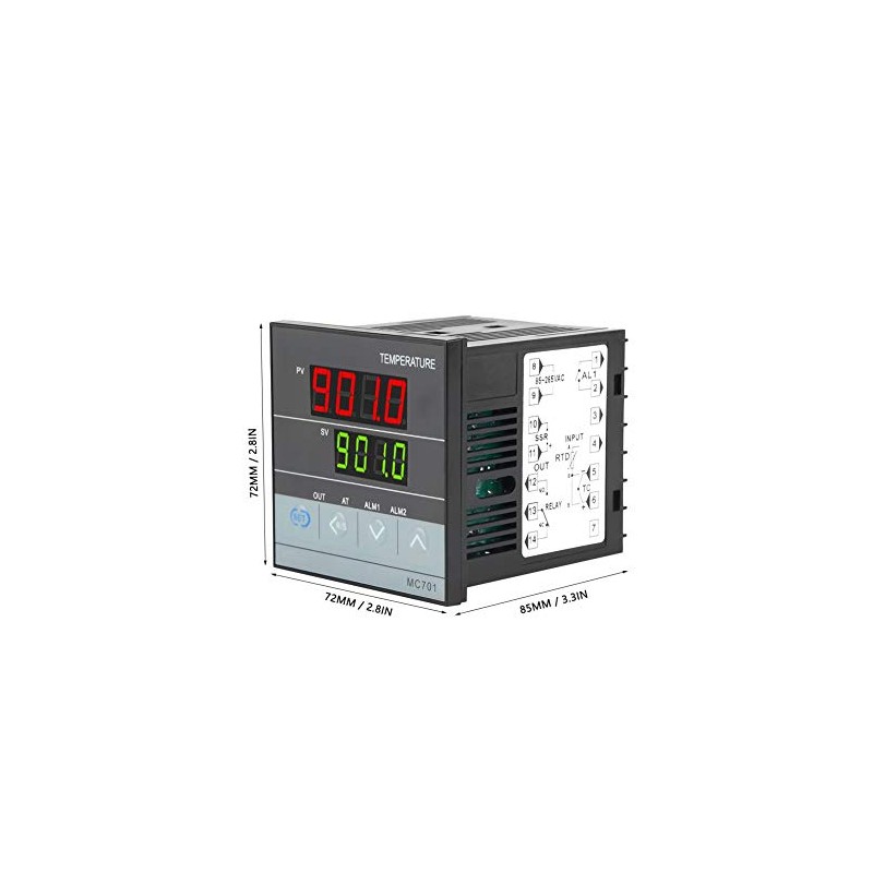 MC701 Type K PT100 Digital PID Temperature Controller Sensor Input