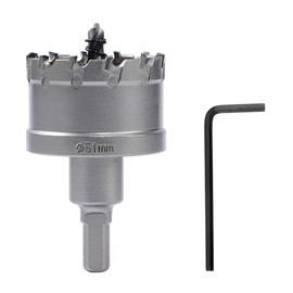 Dribotway Bi-Metal Hole Saw 51mm TCT Carbide Heavy Duty Industrial Grade Stainless Steel Hole Cutter for Mental Wood Stainless Steel Plastic Copper