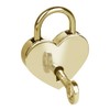 HMF Mini decorative padlock with key in heart shape, 5.9