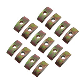 Guifeng 14PCS Alloy Half Moon Nut Spacer M6 29x11mm Half Moon Nut Connector Furniture Desk Connector Hardware for Table Liner Closet Cabinet Bed Washer